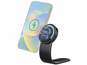 Autohalterung: Callstel Kfz-Handyhalterung für Armaturenbrett, 15 W, MagSafe- & Qi-kompatibel