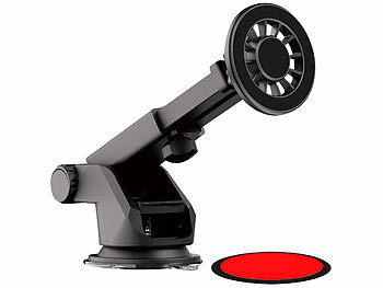 Autohandyhalterungen: Callstel Magnetische Kfz-Smartphone-Halter, Saugnapf- & Lüftungsgitter-Aufsatz 