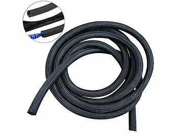 Callstel 4er-Set selbstschließende gewebte Kabelschläuche, zuschneidbar, 3 m