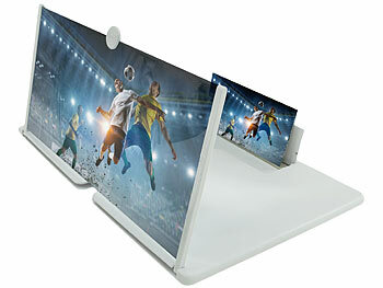Bildschirmlupe: PEARL 18" Bildschirm-Lupe (45,7 cm) zum Vergrößern des Handy-Displays, weiß
