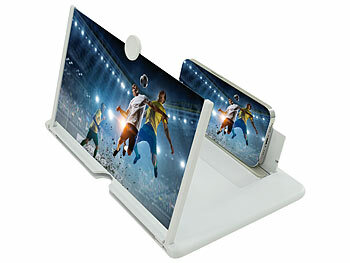 Handy Microskope: PEARL 12" Bildschirm-Lupe (30,5 cm) zum Vergrößern des Handy-Displays, weiß