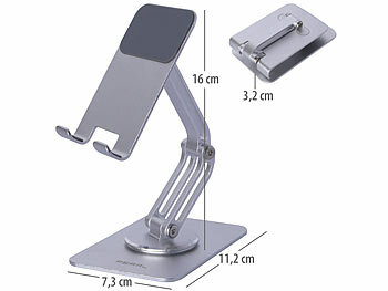 PEARL Verstellbarer Tablet- und Smartphone-Arm, 3 Achsen