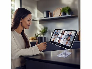 PEARL Verstellbarer Tablet- und Smartphone-Arm, 3 Achsen