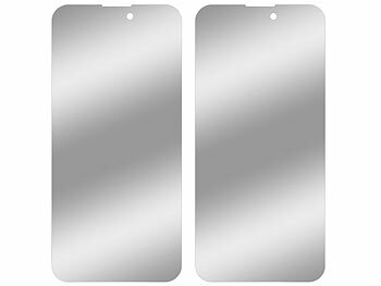 Somikon 4er-Set Schutzfolien aus gehärtetem Glas, iPhone 14 Pro