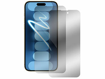 Somikon 4er-Set Schutzfolien aus gehärtetem Glas, iPhone 14 Pro