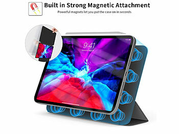 Xcase 2er-Set Magnetische Slim-Hülle für 12,9"-iPad Pro mit Standfuß