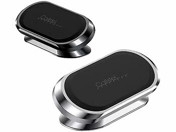Callstel 2er-Set Kfz-Handyhalterungen für Armaturen, 360° drehbar, inkl. Magnet