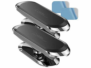 Handy Halterungen Auto: Callstel 2er-Set Kfz-Handyhalterungen für Armaturen, 360° drehbar, inkl. Magnet