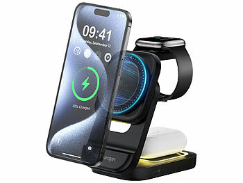 Callstel 2er-Set Faltbare MagSafe-Ladestation für iPhone, Apple Watch & AirPods