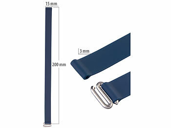 PEARL 2er-Set Universal-Finger-Handyhalterung, Silikon, blau+schwarz, 200 mm