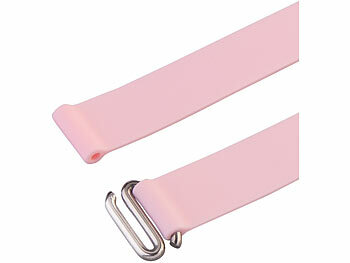 PEARL 2er-Set Universal-Finger-Handyhalterung, Silikon, schwarz+pink, 230 mm