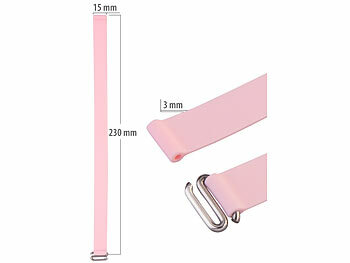 PEARL 2er-Set Universal-Finger-Handyhalterung, Silikon, schwarz+pink, 230 mm