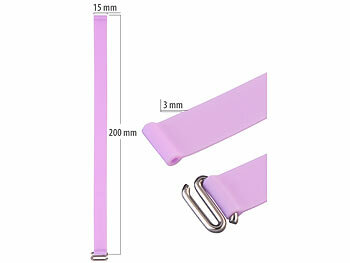 PEARL Universal-Finger-Handyhalterung aus Silikon, lila, 200 mm