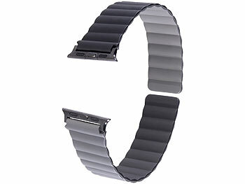 Sport Armband: Callstel Armband für Apple Watch, 38/40/41 mm, schwarz/grau