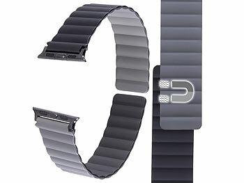 Callstel Armband für Apple Watch, 38/40/41 mm, schwarz/grau