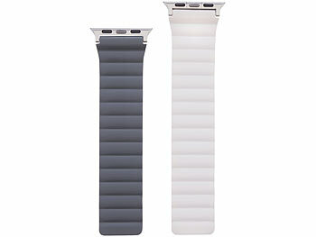 Callstel Armband für Apple Watch, 38/40/41 mm, beige/grau/silber