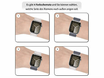 Callstel Armband für Apple Watch, 38/40/41 mm, beige/grau/silber