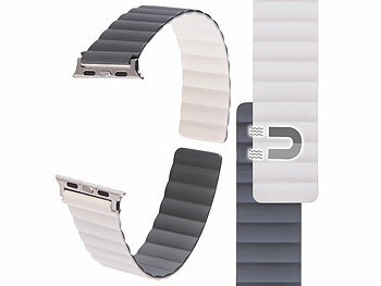 Callstel Armband für Apple Watch, 38/40/41 mm, beige/grau/silber
