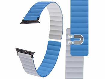 Callstel Armband für Apple Watch, 38/40/41 mm, blau/hellgrau/schwarz