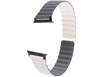 Silikonarmbänder: Callstel Armband für Apple Watch, 42/44/45/49 mm, beige/grau/schwarz 