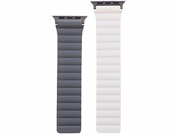 Callstel Armband für Apple Watch, 42/44/45/49 mm, beige/grau/schwarz 