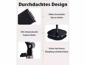 Callstel Bodenständer für Smartphone & Tablet, 5" - 12", 360° drehbar, 160 cm