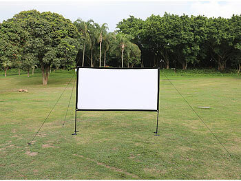 SceneLights Outdoor-Projektionsleinwand mit Gestell und Tasche, 120" / 305cm, 16:9