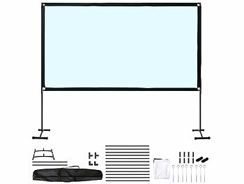 SceneLights Outdoor-Projektionsleinwand mit Gestell und Tasche, 120" / 305cm, 16:9