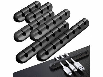 Ladekabel-Halterungen: General Office 6er-Set selbstklebende Kabelhalter für 3, 5 und 7 Kabel
