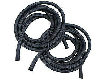 Gewebe-Geflecht Schlauch: Callstel 2er-Set selbstschließende gewebte Kabelschläuche, zuschneidbar, 3 m