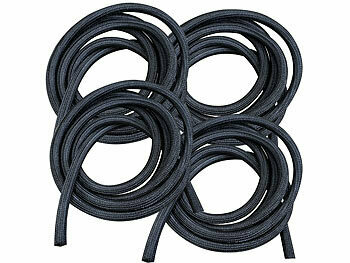 Schutzschlauch für Kabel: Callstel 4er-Set selbstschließende gewebte Kabelschläuche, zuschneidbar, 3 m