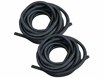 Kabelschutz geschlitzt: Callstel 2er-Set selbstschließende gewebte Kabelschläuche, zuschneidbar, 8 m