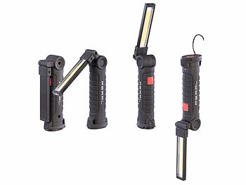COB-LED-Taschenlampen mit Magnetfuß und Haken für Camping 