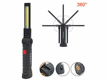 COB-LED-Handlampe mit Magnet und Haken für Werkstatt 
