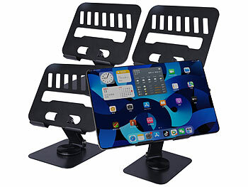 Tablettenhalter: PEARL 4er set Faltbarer Tablet und Smartphone Ständer, 2 Achsenhöhen XXXXX