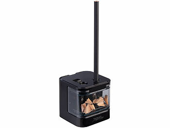 General Office Bleistiftspitzer, USB- & Batterie-Betrieb, 6-12 mm Ø Stifte, schwarz