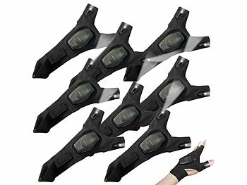 1 paire de gants de lampe de poche LED pour la pêche en plein air, le
