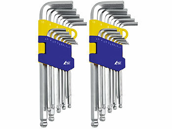 Sechskant-Werkzeug: AGT 2er Set 13-tlg. Set Innensechskantschlüssel mit Kugelkopf