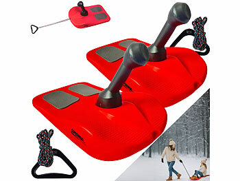 Schlitten Bob: Speeron 2er-Set Schneebob für Kinder ab 6 J. & Erwachsene, bis 80 kg 