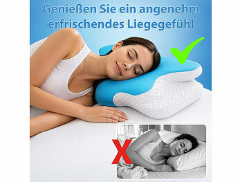 newgen medicals Seitenschläfer Kissen: Kühlender Kissenbezug für Memory-Foam-Kopfkissen, 40 x 60 cm (Schmetterling Kopfkissen)