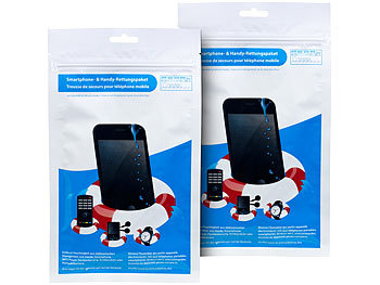 PEARL 2er-Set Smartphone-& Handy-Rettungspaket zur Wasserschaden-Soforthilfe