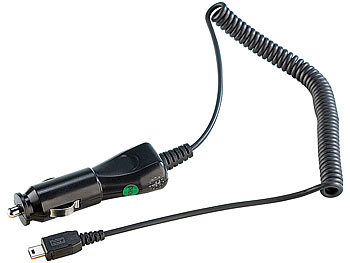 goobay Kfz-Ladekabel 12/24 V für Geräte mit Mini-USB-Ladebuchse (1000 mA)