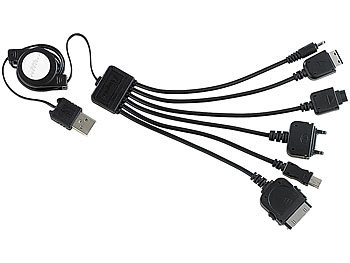 Callstel 6in1 USB-Ladekabel für iPod/iPhone, Handys, MP3-Player & Co.