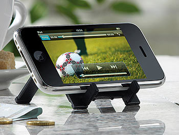 PEARL Portabler Handyaufsteller für iPod, iPhone, Handys & Co.