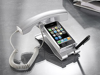 Callstel Desktop-Phone-Ständer mit Telefonhörer für iPhone