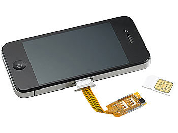 Callstel Dual-SIM-Adapter iPhone 4/4s mit Slot für zweite SIM-Karte