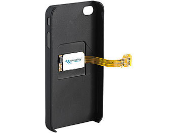 Callstel Dual-SIM-Adapter iPhone 4/4s mit Slot für zweite SIM-Karte