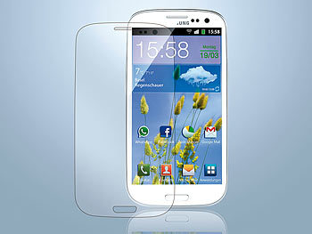 Somikon Displayschutzfolie für Samsung Galaxy S3, glasklar