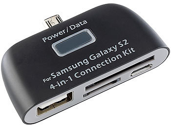 Callstel Speicher-Adapter für Samsung Galaxy: USB, SD, Micro-USB, microSD
