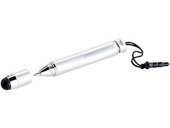 Callstel 2in1-Mini-Kugelschreiber mit Touchscreen-Stift, ausziehbar